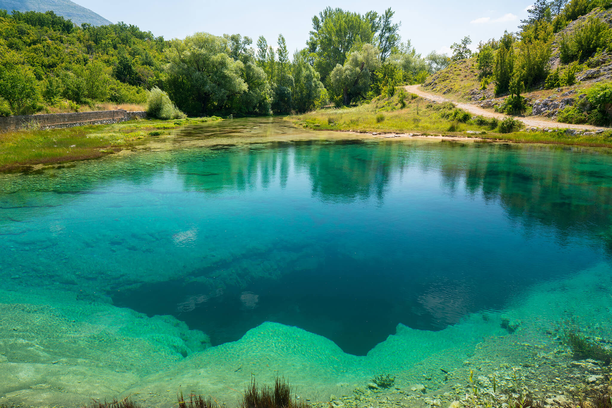 Springs near a cave.